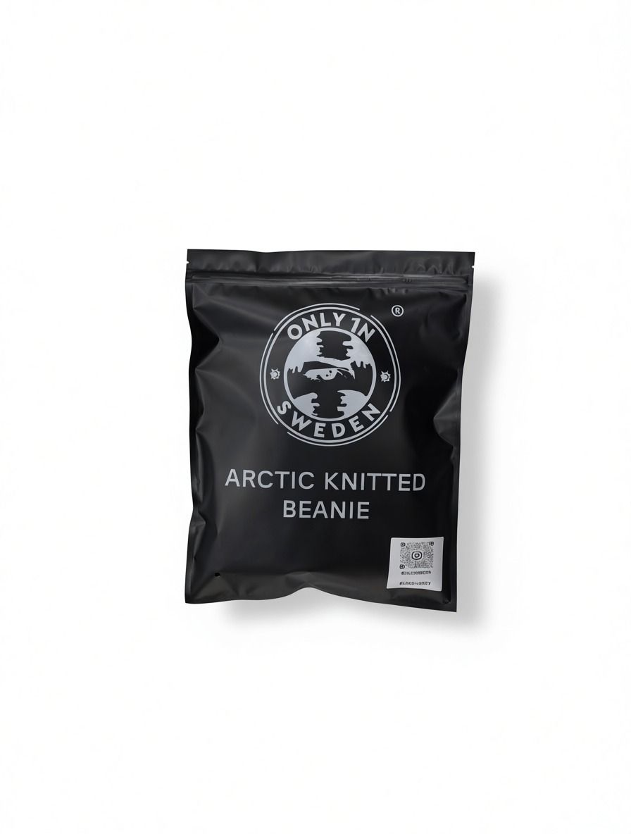 ONLY1NSWEDEN – Arctic Knitted Beanie i svart & grå