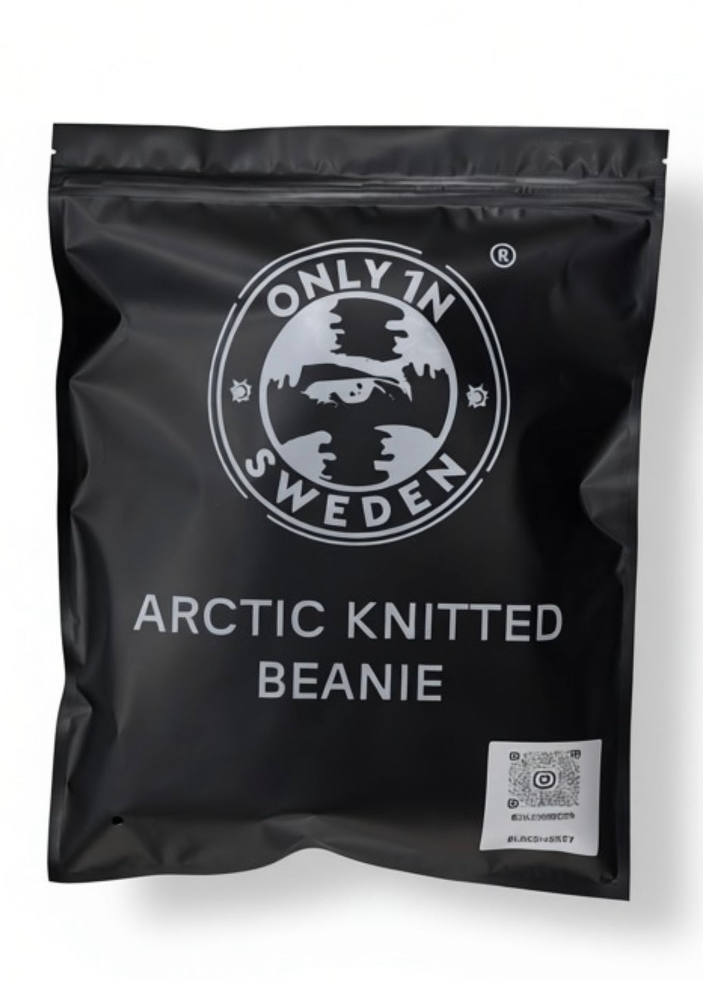 Arctic Knitted Beanie i Blå & Gul