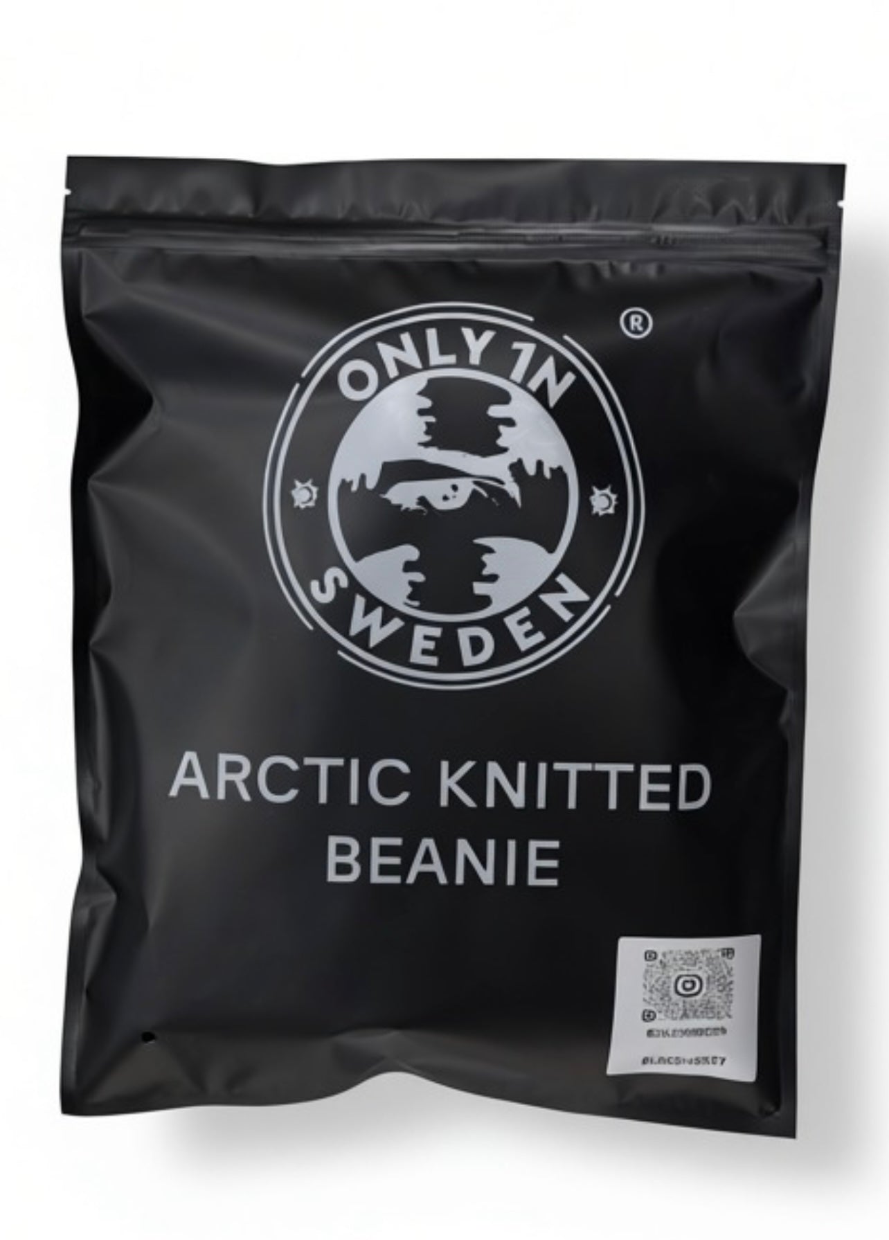 Arctic Knitted Beanie i Blå & Gul