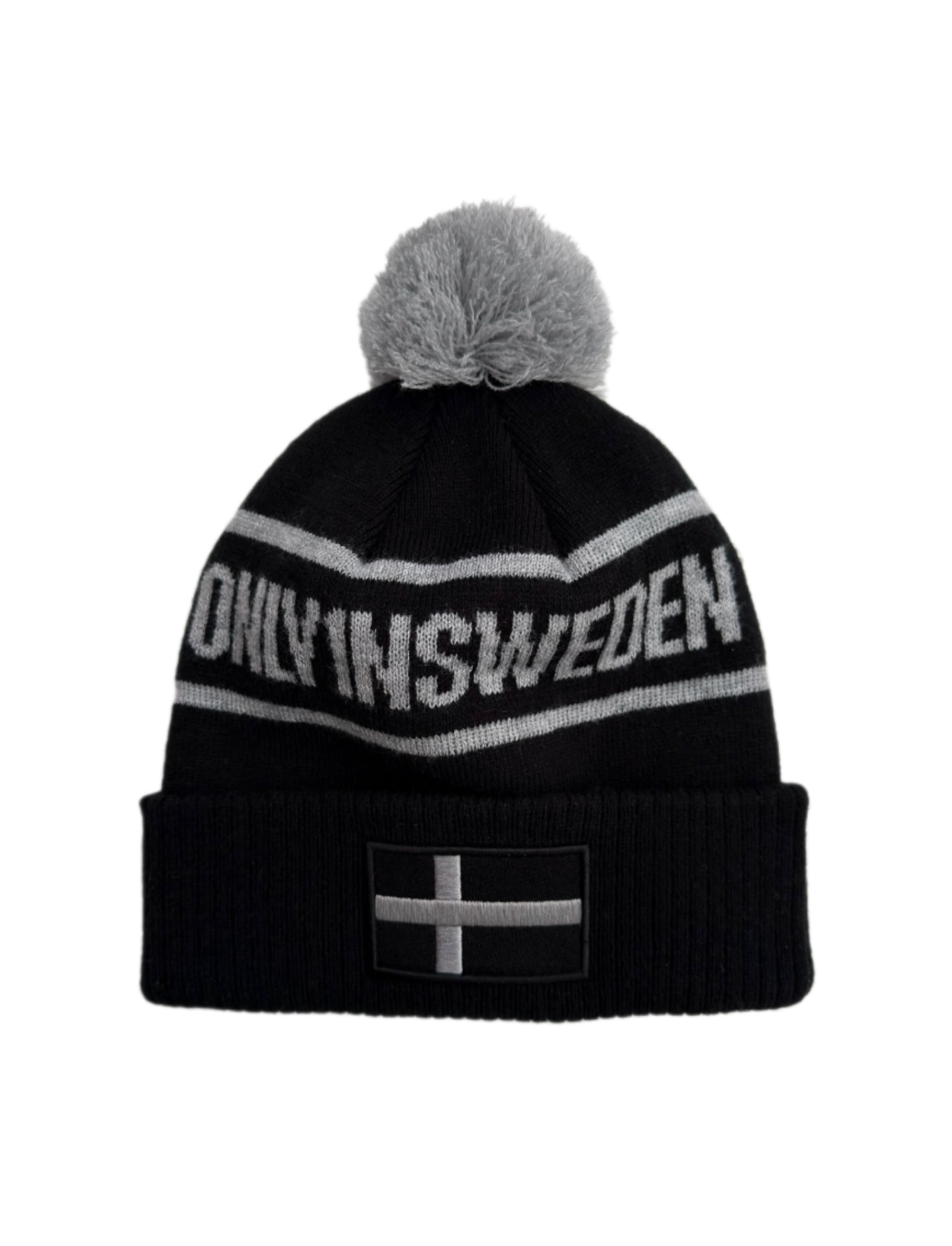 Arctic Knitted Beanie i svart & grå